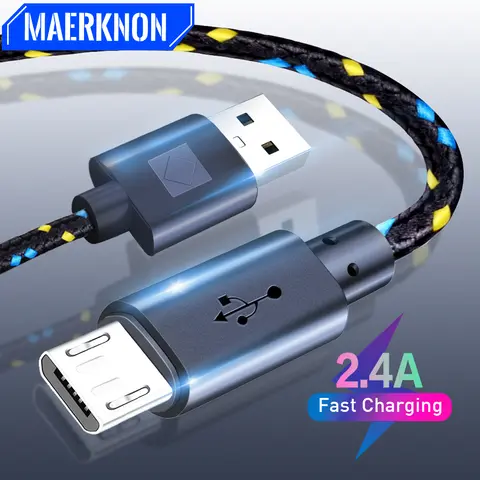 나일론 마이크로 USB 고속 충전 케이블 날짜 전송 Xiaomi Huawei 1m/2m/3m 휴대 전화 액세서리 Microusb 코드 케이블
