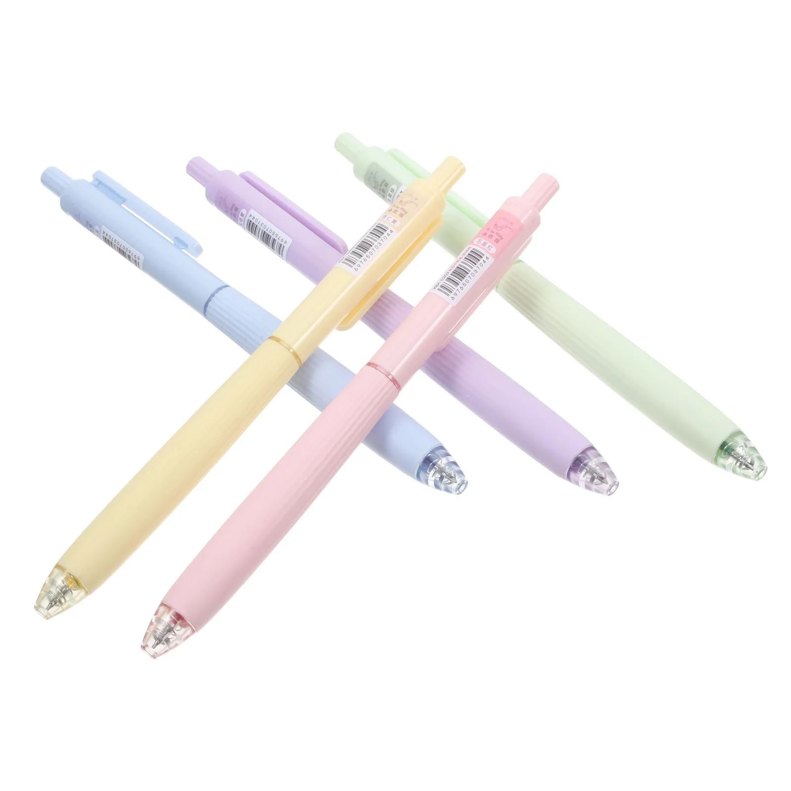 5 قطع من أقلام الكتابة اليدوية ذات طرف رفيع وأقلام جل للكتابة السلسة لتدوين الملاحظات واللوازم المدرسية الجمالية اللطيفة للطلاب
