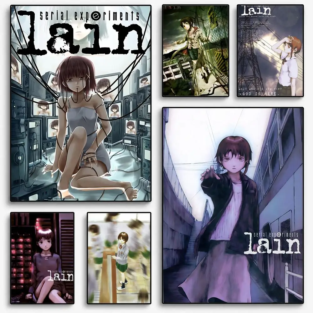 Serial Experiments Lain Poster Room Home Decoration Interior Wall Art Printing Garage Posters Gift
