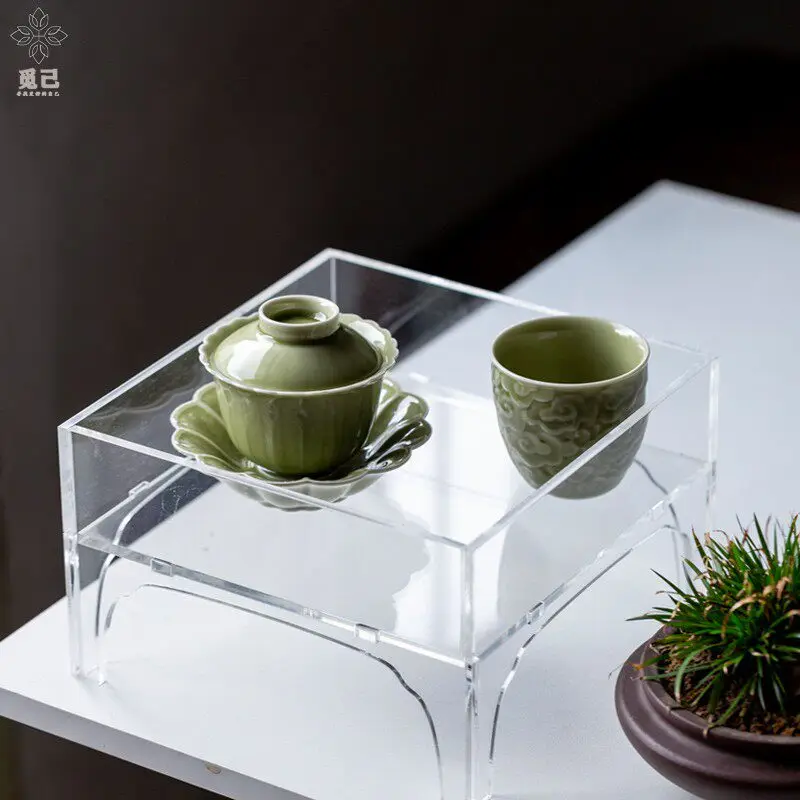 Yue Kiln Celadon Three Piece Gaiwan with Secret Color Petal Glaze, Ceramic Tea Bowl for Loose Leaf Tea and Daily Tea Rituals