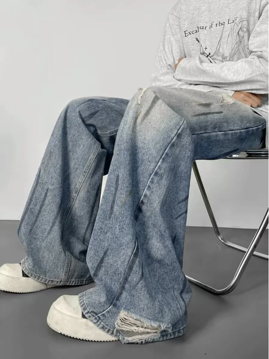 

American Style High Waist Wide Leg Pants Women Summer New Graffiti Lazy Drape Large Size Small Figure Drag Long Pants