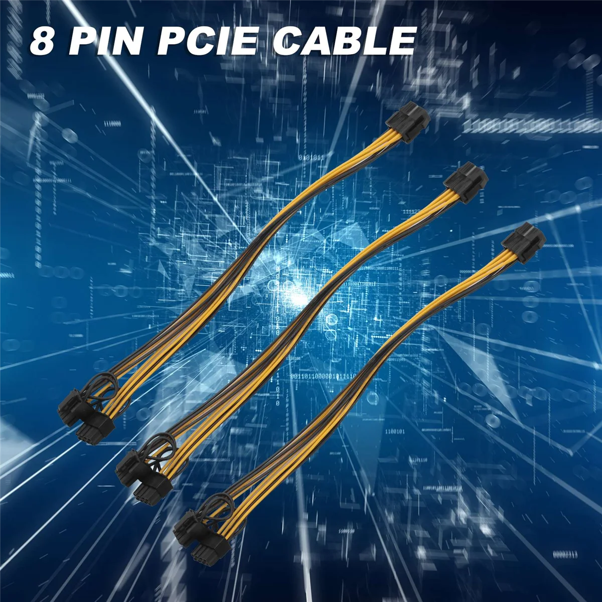 8 Pack 8 Pin PCIe Splitter to Dual 8 Pin (6+2) Graphics Card PCIE Power Adapter,VGA GPU Extension Cable for Mining