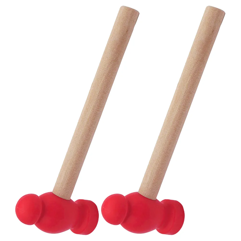 

2 Pcs Simulation Plaything Toys Small Mallet Children's Boy Wooden for Pounding Hammers Toddler