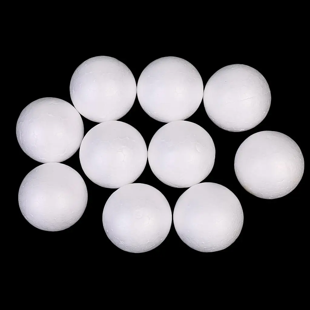 10pcs 5cm White Modelling Craft Polystyrene Foam Balls Christmas Decoration