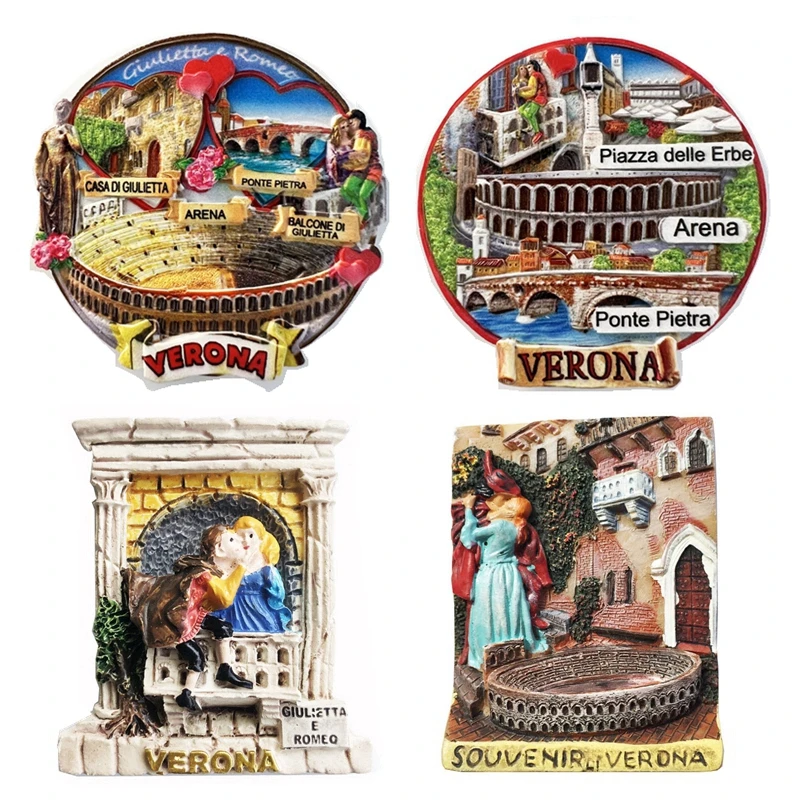 Verona, Italy Romeo And Juliet's Hometown 3D Fridge Magnets Travel Souvenir Refrigerator Magnetic Stickers Home Decortion