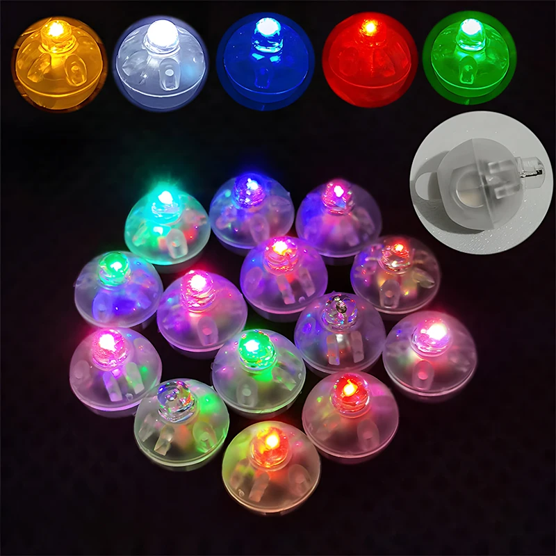 10-100Pcs Tumbler Small Round Ball Light Switch Balloon LED Flash Luminous Lamps Mini Lantern Light for Party Birthday Decoratio