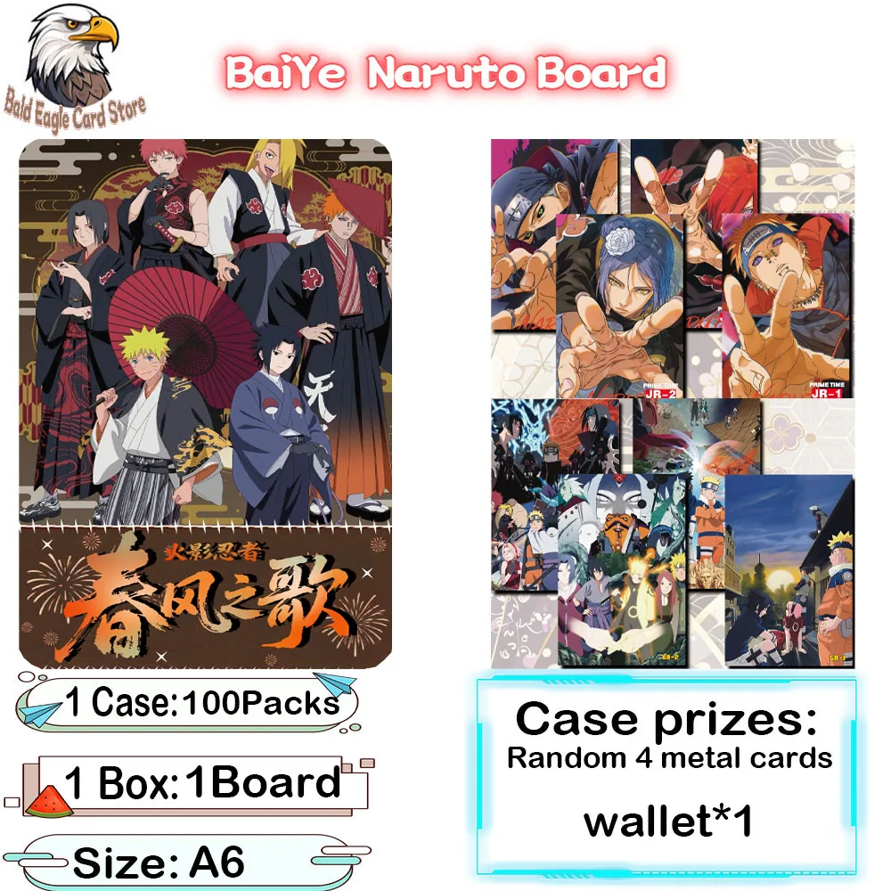 

2026 Newest Wholesale BaiYe Cultural Naruto Board Color Paper Collection Card Printmaking Hinata New Year Gift
