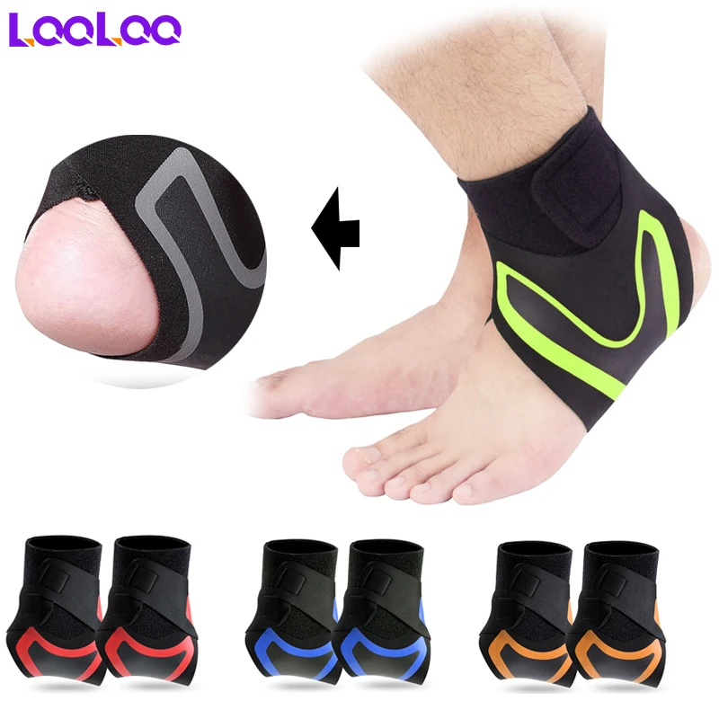 1Pair Adult Sports Ankle Support Bracket, Women's Men, Adjustable Compression Strap, Protection Suitable for Basketball Football