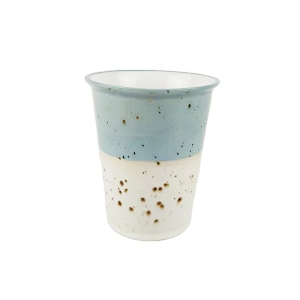 Hand-painted blue Kiln glaze Milk Oat Cup Vintage European portable milk Coffee cup Home Office Drink Creative cup