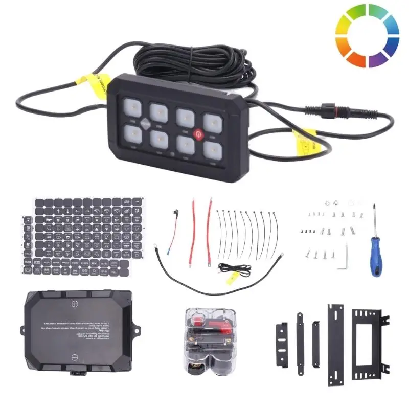 8 Way Electrical Control Panel With Enclosed Case For Campers Trucks Boats And Outdoor Vehicles
