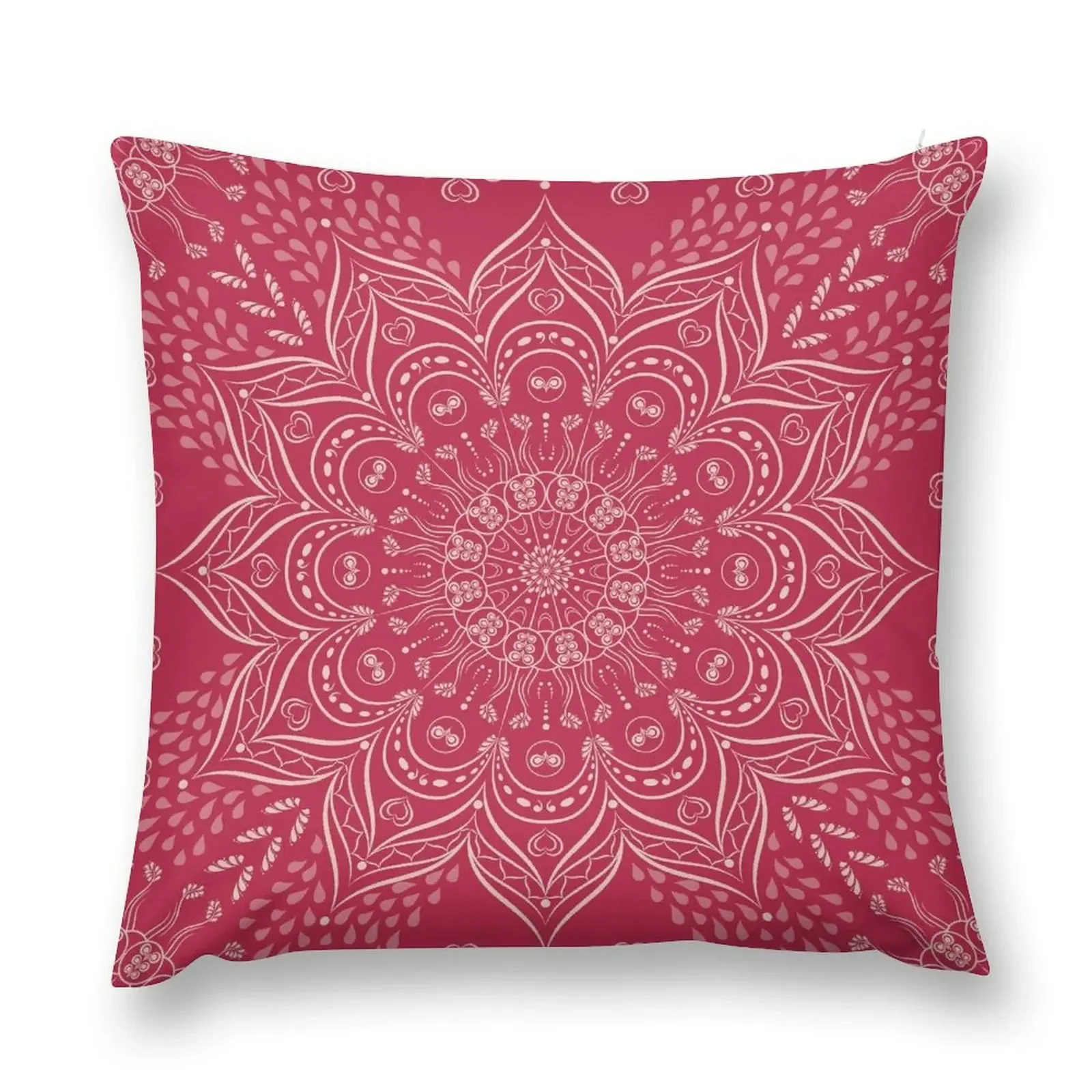 Boho Viva Magenta Mandala Throw Pillow Room decorating items Decorative Sofa Cushion pillow