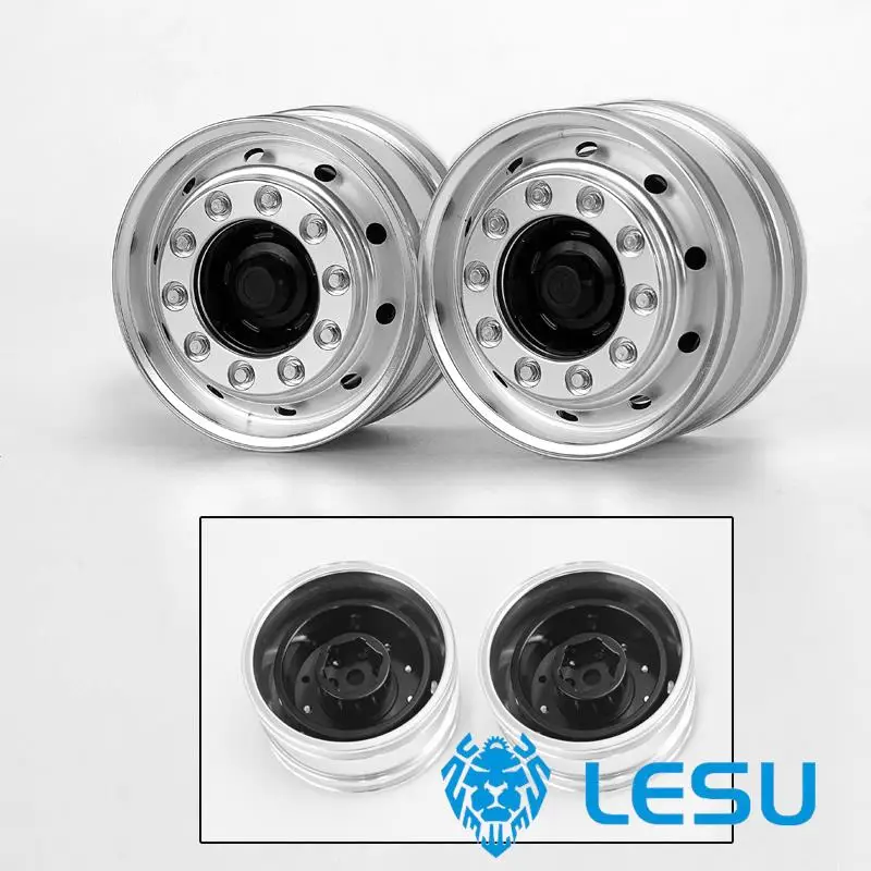 LESU Metal Wheel Hub 1/14 RC Tamiyay Fh12 Fh16 Tractor Truck Axle Hex Brake Outdoor Toys TH15094