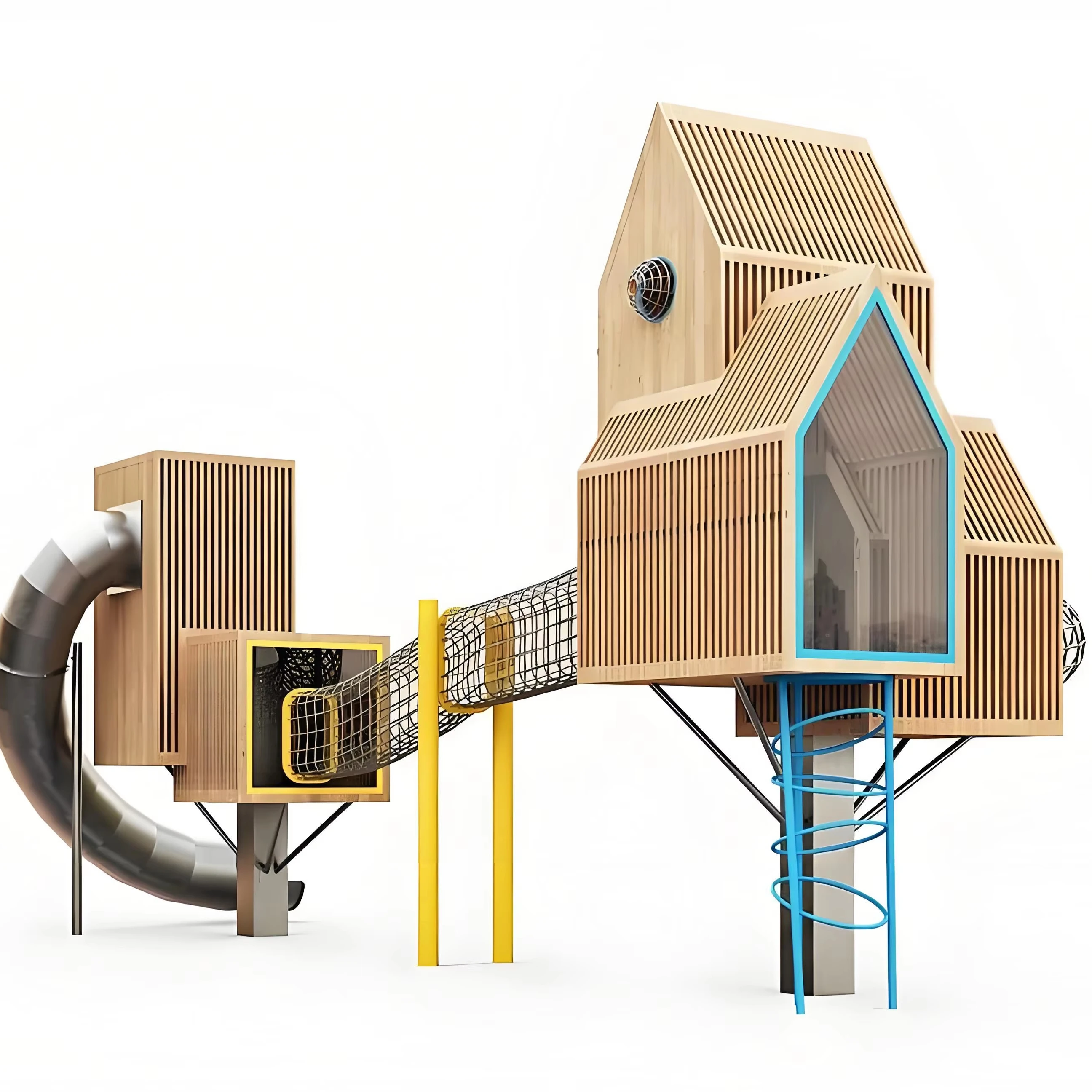 Kids Outdoor Treehouse - Custom Outdoor Amusement Park Kids Climbing