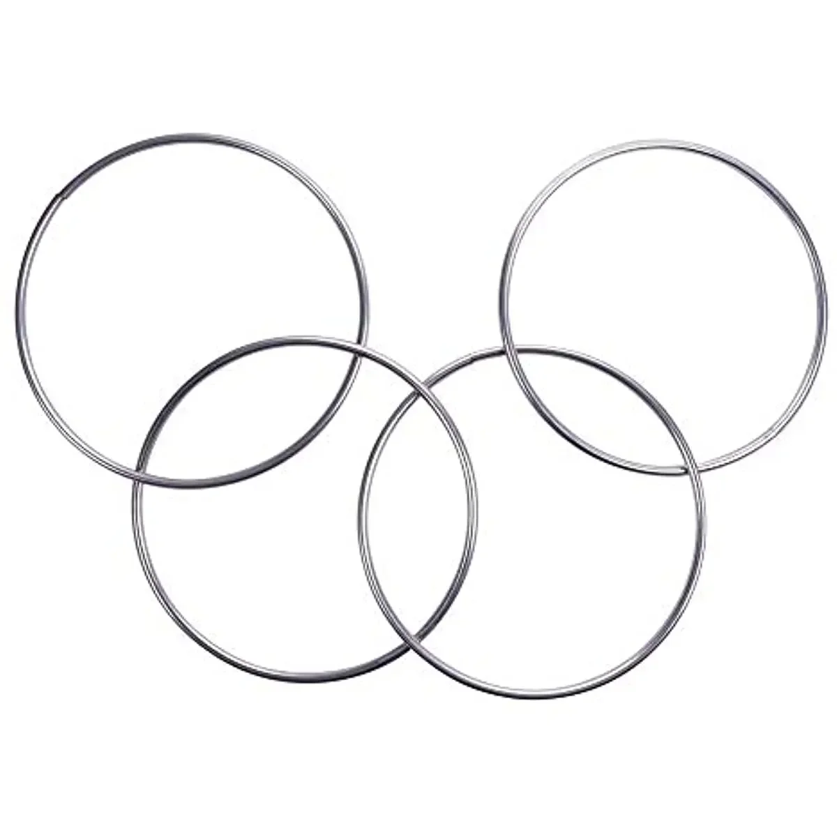 Chinese Linking Rings Set of 4 Metal Rings 30cm Magnetic Lock Stage Magic Tricks Magia Magie Magicians Prop Accessory Illusion