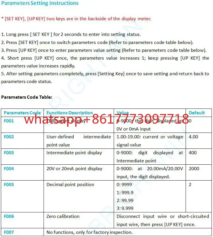 Regulowany cyfrowy wskaźnik 0-20mA 4-20mA 0-5V 0-10V, panelowy miernik procesowy analogowy +/- 50mA +/-50V, wyświetlacz do zaworów i sterowników PLC