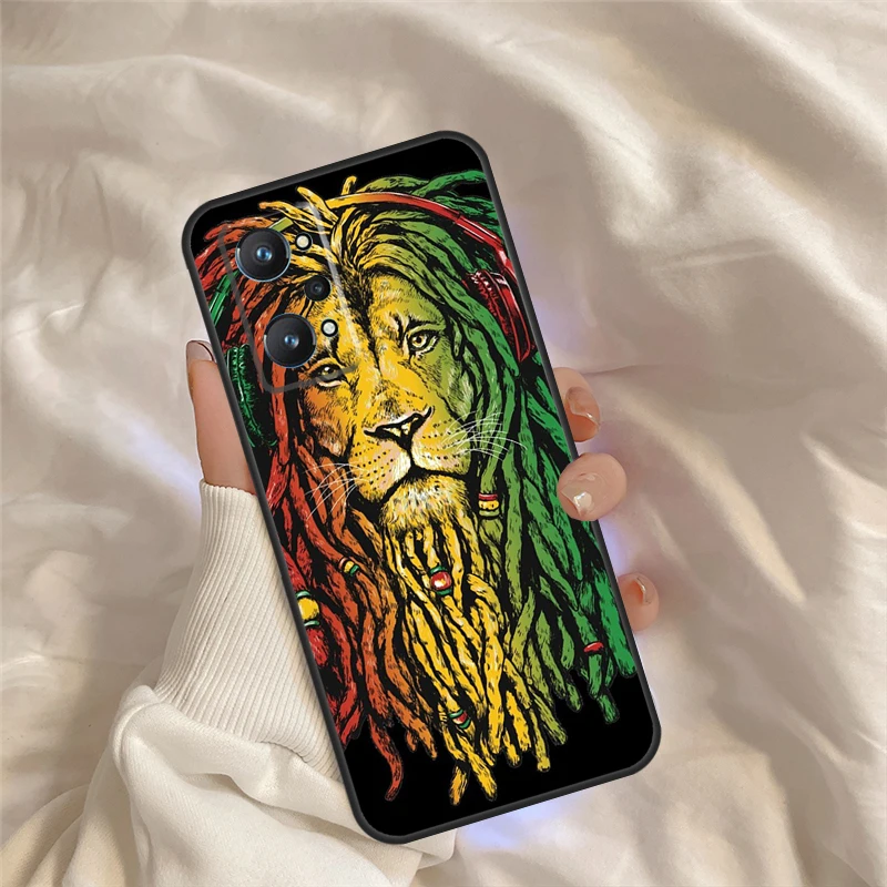 Bob Marley Rasta Lion For Realme C55 C35 C33 C31 C30 C25 C21Y C15 C11 GT Neo 5 3 2 Realme 9 10 11 Pro Plus Case