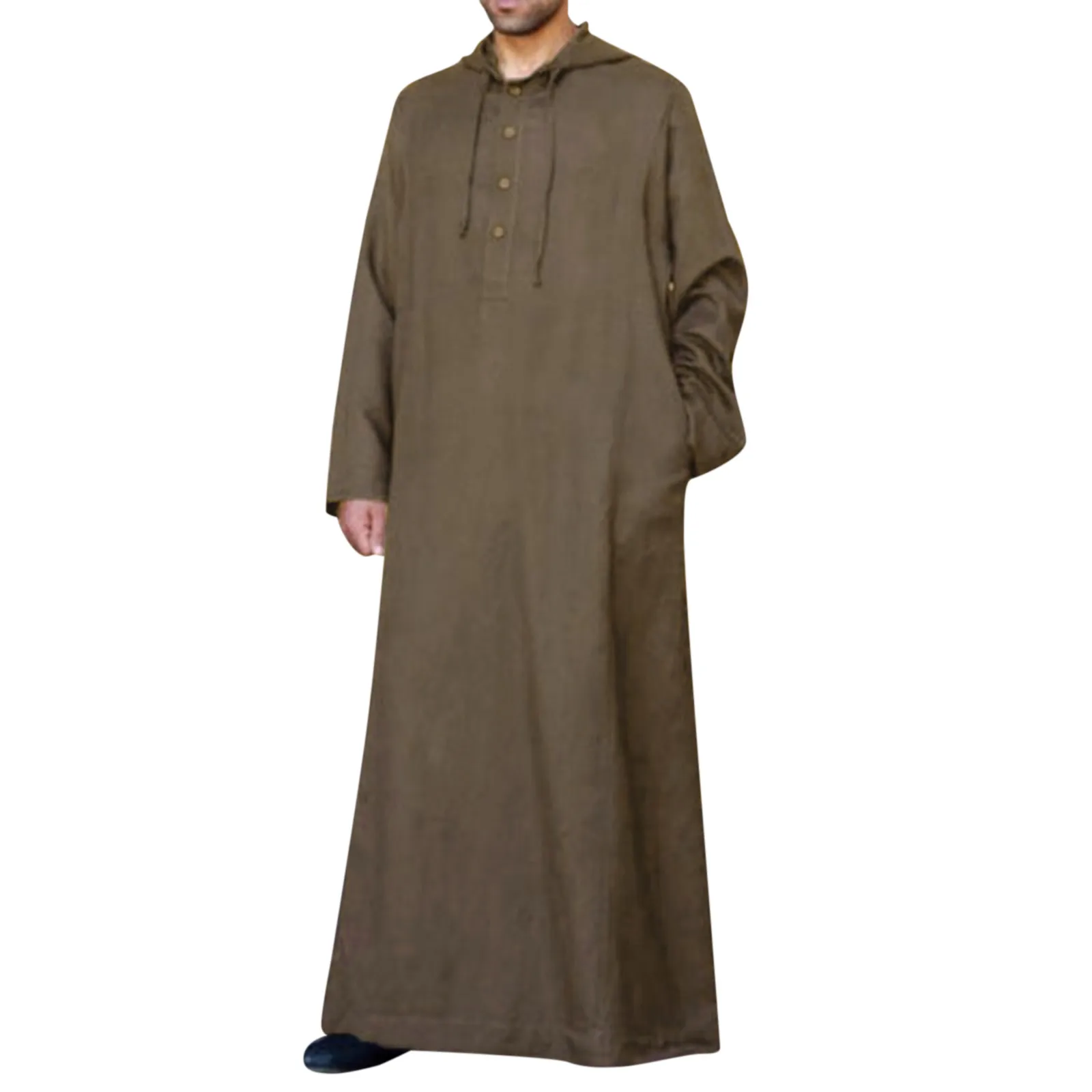 Robe musulmane à capuche pour hommes, vêtements islamiques décontractés, robes de documents solides, Kaftan d'Arabie saoudite, Abaya musulmane, Jubba Thobe, Zones Me