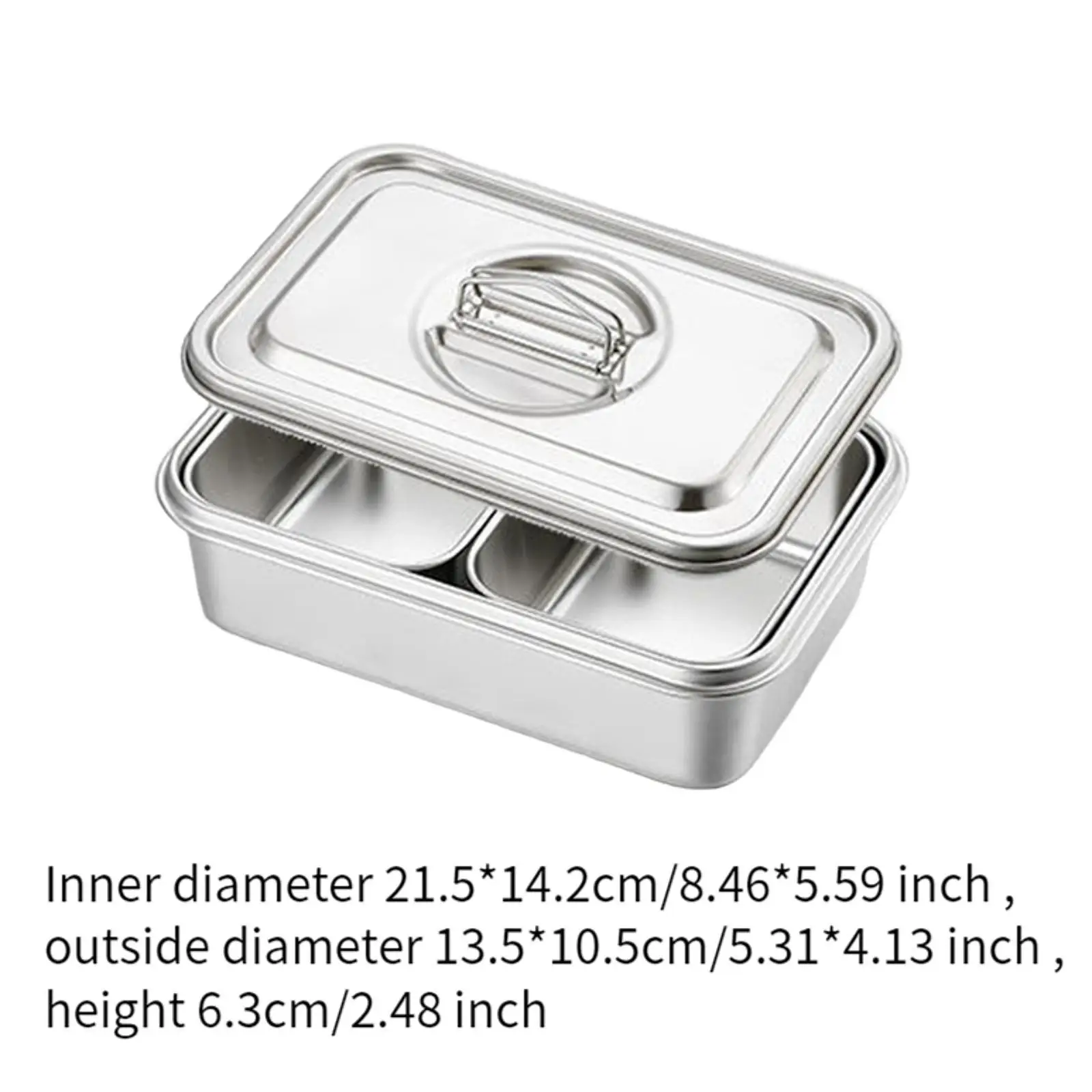 Stainless Steel Chafing Dish Buffet Set with Lid Rectangular Food Pan Warmer for Catering Banquet Party Serving