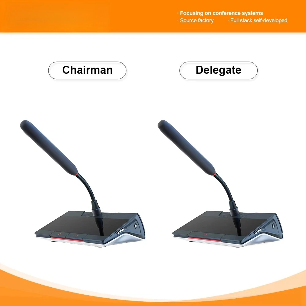 Professional digital wireless conference system microphone with 14-hour operating time and display