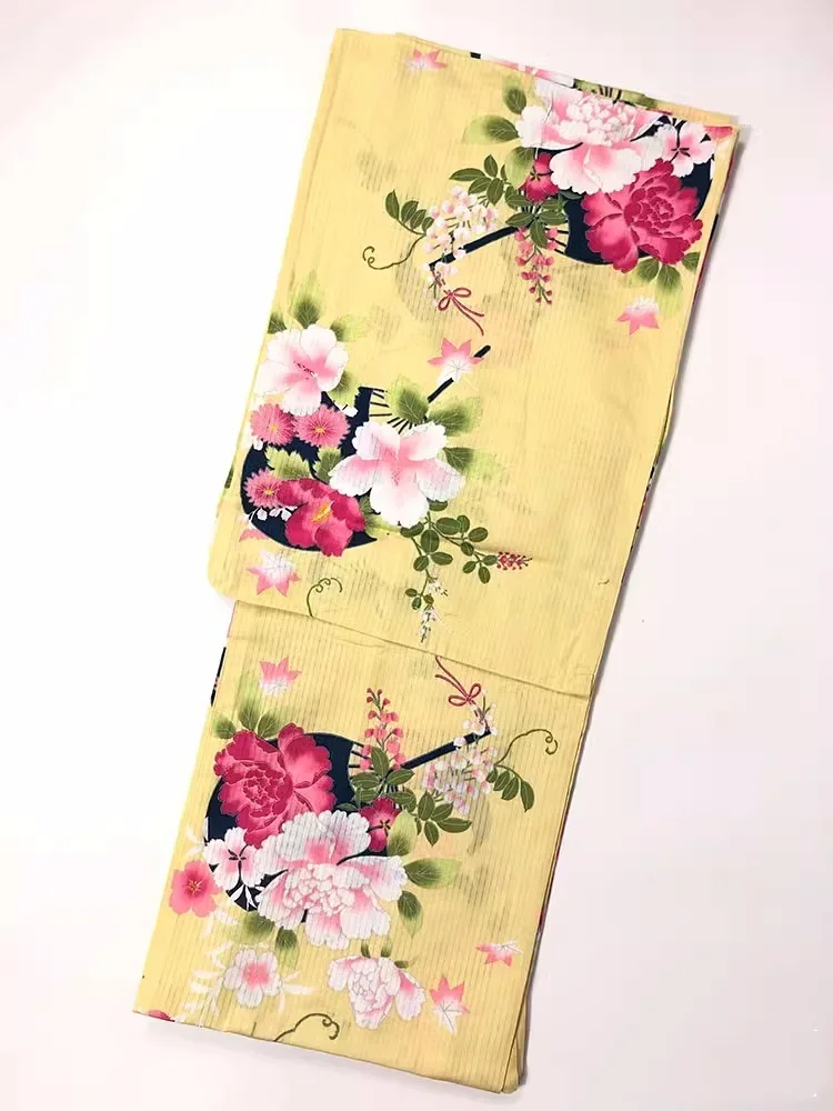 

Women's Japanese Traditional Kimono Floral Prints Yukata Robe Cosplay Costume Photography Dress