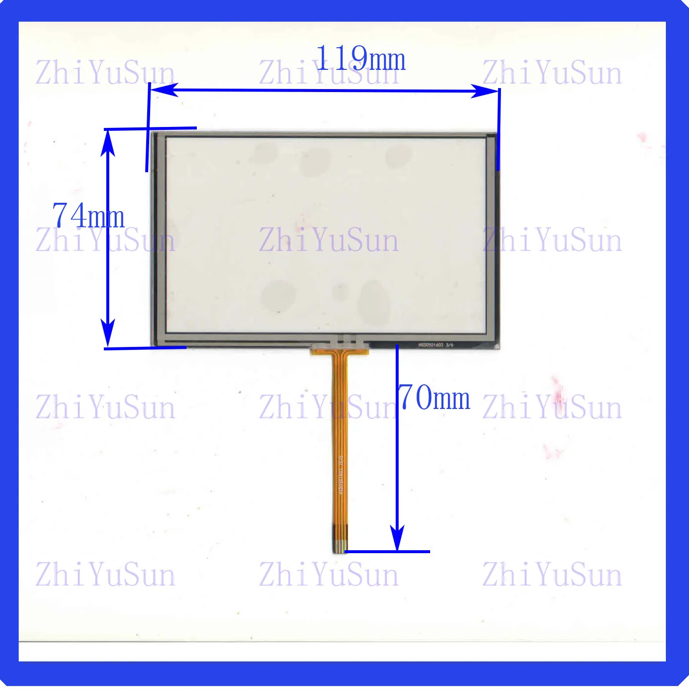 HSD0501603  Touch Screen Touch Panel Glass Replacement  119*73mm  119*74