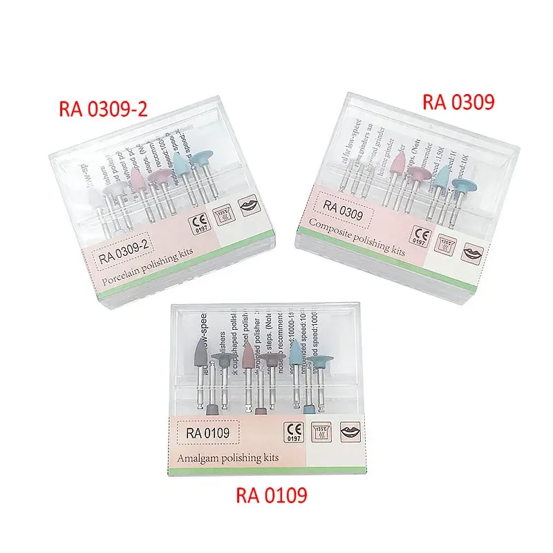 Dental Polishing Kit Composite Resin Amalgam Porcelain Teeth Polisher Disc for Low Speed Handpiece RA0309/RA0109