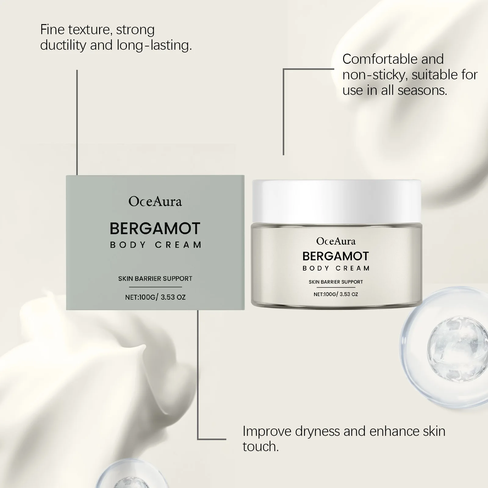 Bergamot Scented Body Lotion Long Lasting Fragrance Deep Hydrating Nourish Dry Skin Non Greasy Body Moisturizer Skin Care