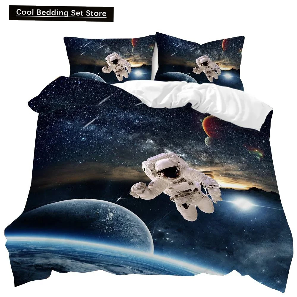 

Universe Duvet Cover Set Outer Space Bedding Set Galaxy Twin Polyester Qulit Cover Solar System Planets Universe Queen King Size