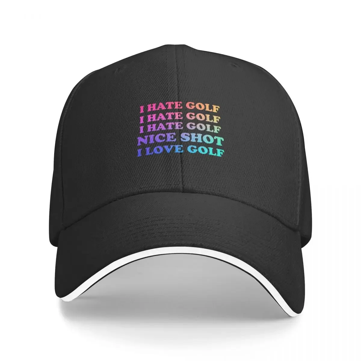 

I Hate Golf I Hate Hate Nice Shot Love Baseball Cap Anime Hat Sun Cap Girl Men's