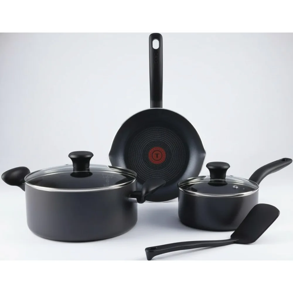 

6-Piece Nonstick Cookware Set Oven Safe 350°F Dishwasher Safe Gray Pots Pans for Home Kitchen