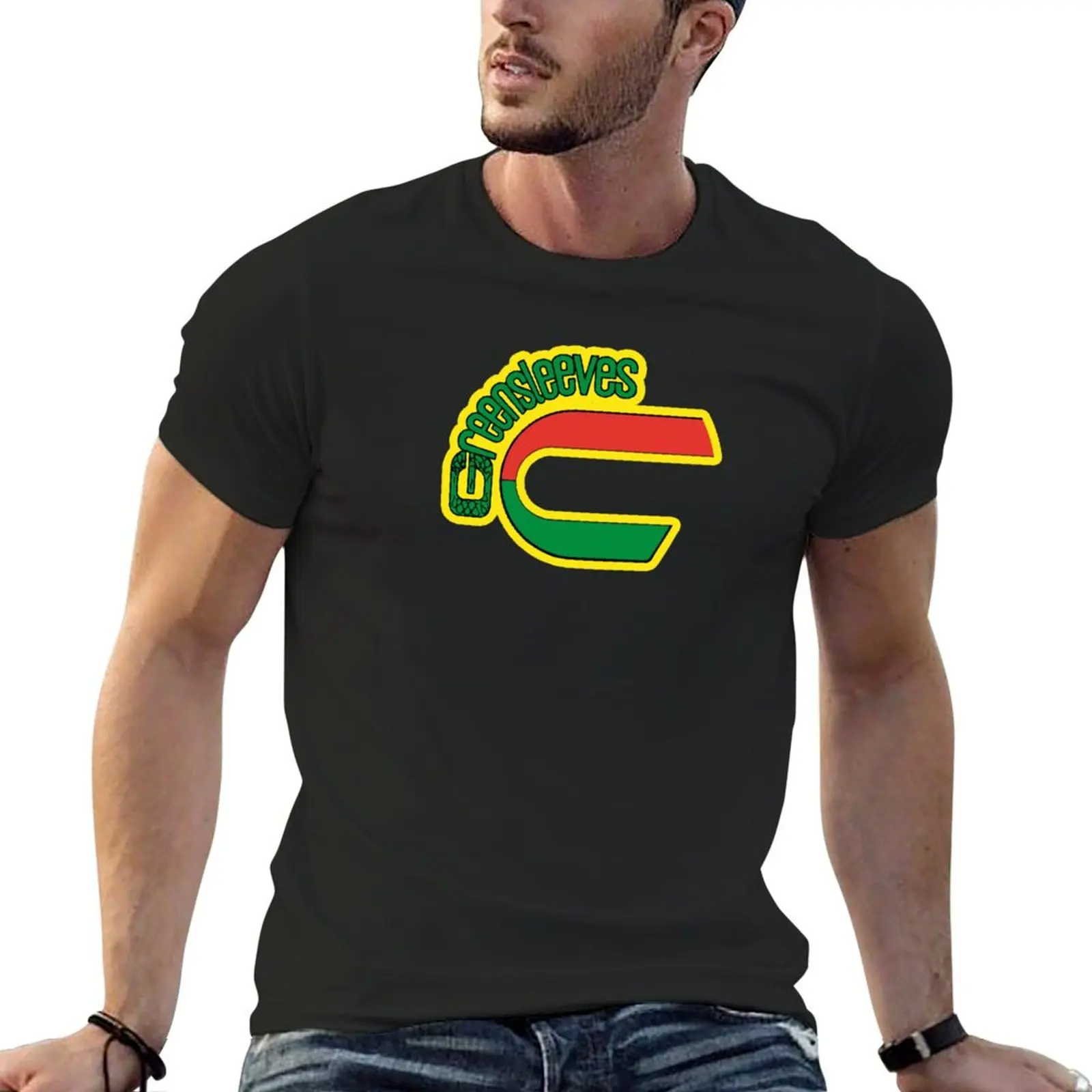 Greensleeves Records - Reggae Music T-Shirt plus size clothes Short sleeve tee plus size tops oversized t shirts for men