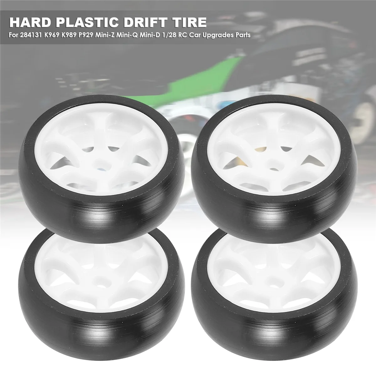 البلاستيك الصلب الانجراف الإطارات ل Wltoys ، عجلة الاطارات ل Wltoys 284131 K969 K989 P929 Mini-Z Mini-Q Mini-D 1/28 RC ترقيات السيارات ، 4 قطعة