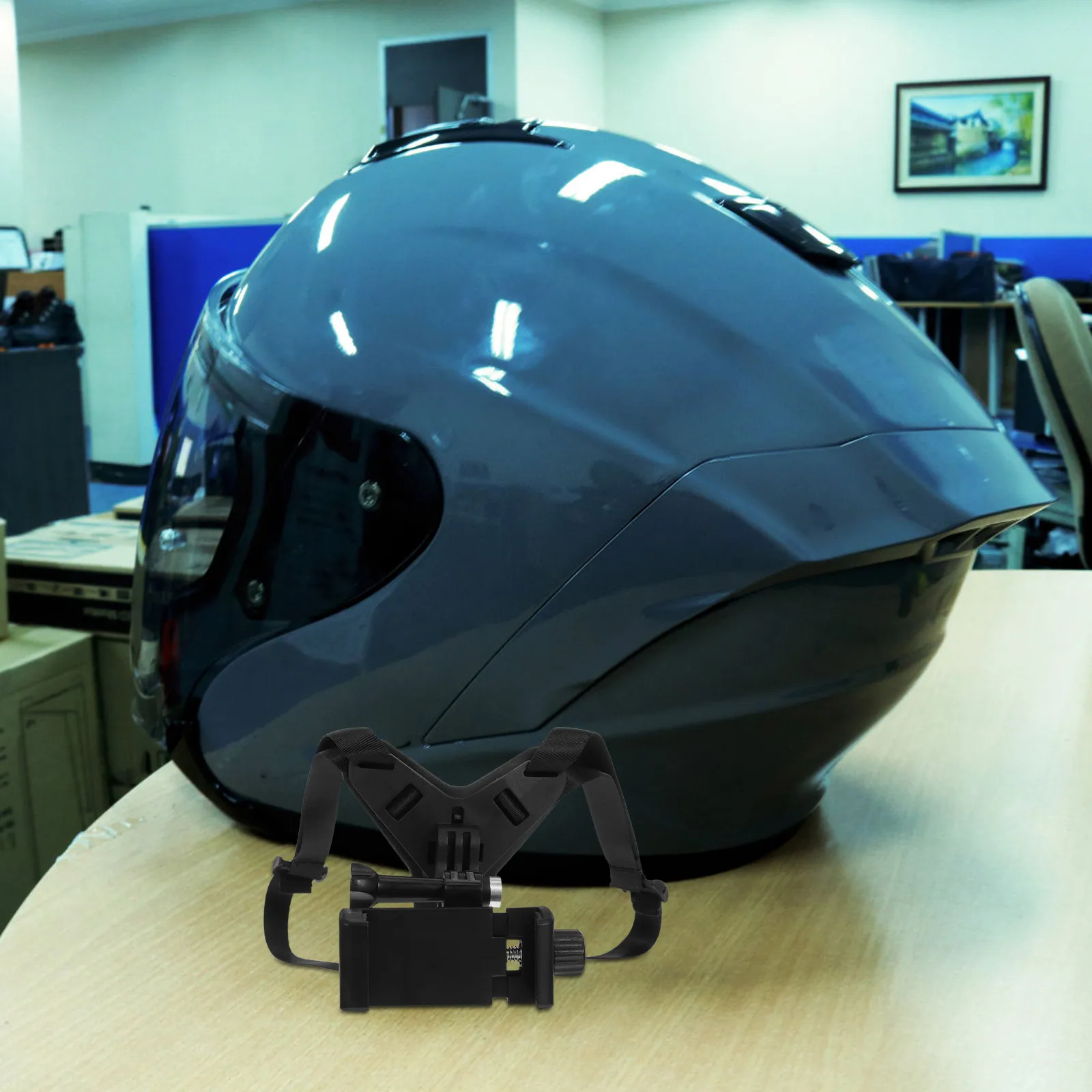 

Chin Strap Mount Motorcycle Stable Buckle Strap Phone Camera Holder Adjustable for Safe Riding Buckle Chin Mount