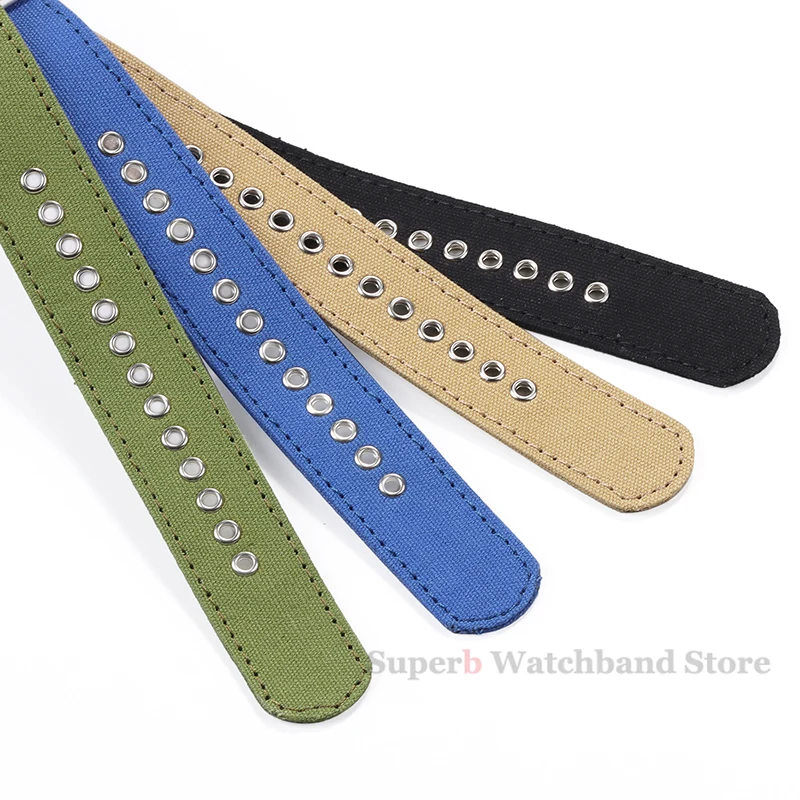 Premium Military Nylon Watch Band Canvas Strap for Seiko 18mm 20mm 22mm Fabric Sport Bracelet for Omega Replacement Belt