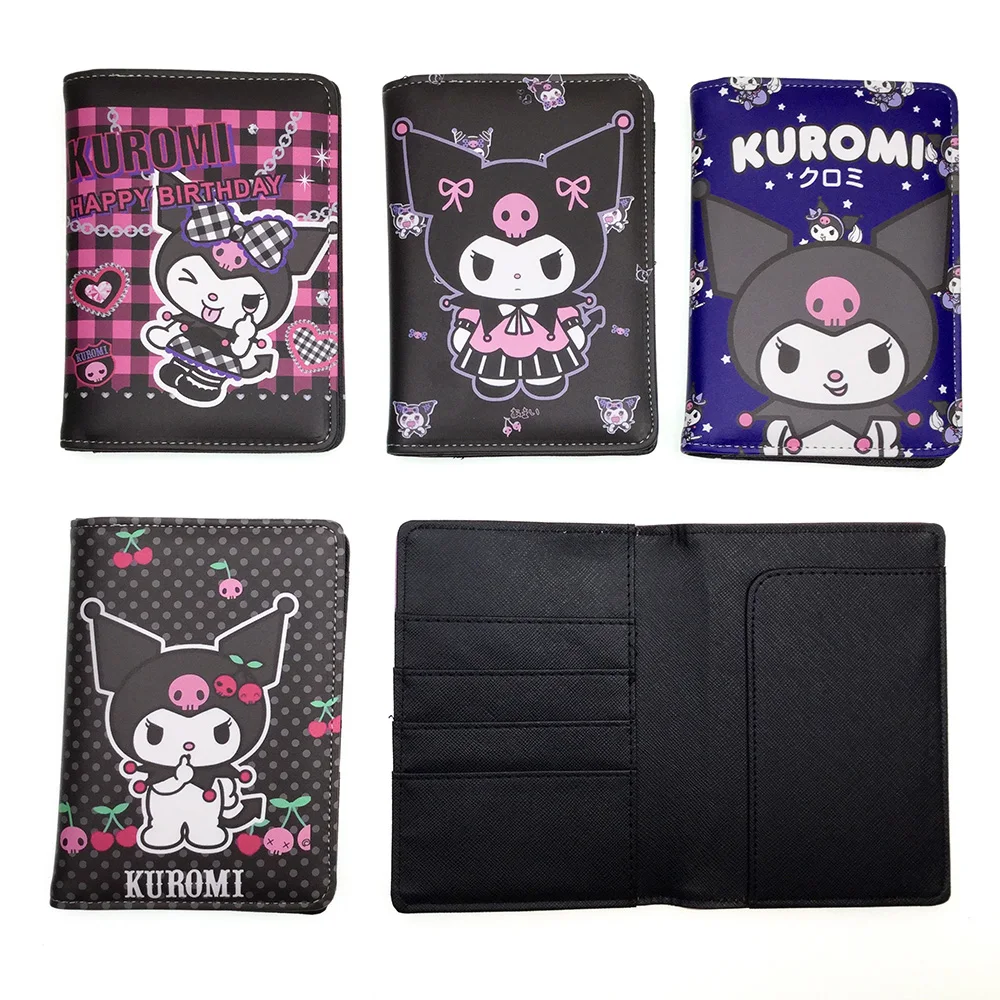 

Cartoon Passport Cover Cute Kuromi Leather Passport Holder