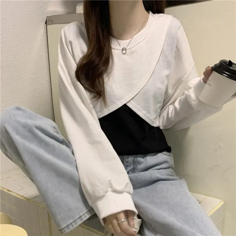 2024 Crop Clothes White Female Tops Black Tshirts Plain Women's T Shirts Offer Comfortable With Sleeves Elegant And Youth Tees