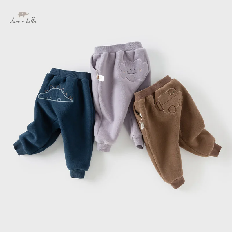 Dave Bella Boys Girls Baby Trousers New Autumn Winter Gentle Cute Children\'s Comfortable Fashion Casual Outdoor Warm DB4243077