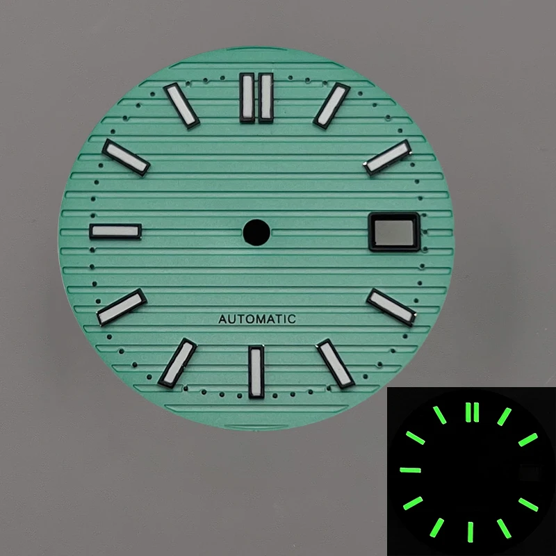 وزارة الدفاع 30.5 مللي متر ساعة الطلب الأخضر مضيئة الهاتفي صالح ل NH35 NH36 اليابان حركة نوتيلوس ساعة ميكانيكية الطلب استبدال أجزاء