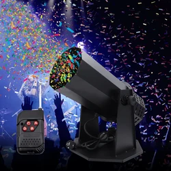 Large Confetti Cannon Stage Atmosphere Wedding Event 1500w Confetti Paper Blower Machine for DJ Disco Dance Party lights