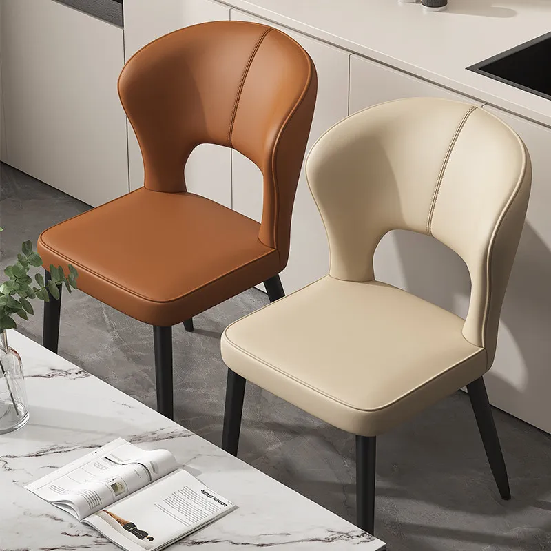 et-Trendy Upholstered Dining Chairs Art Deco Living Room Accent Chair Kitchen Designer Chaise Salle A Manger Home Furniture-