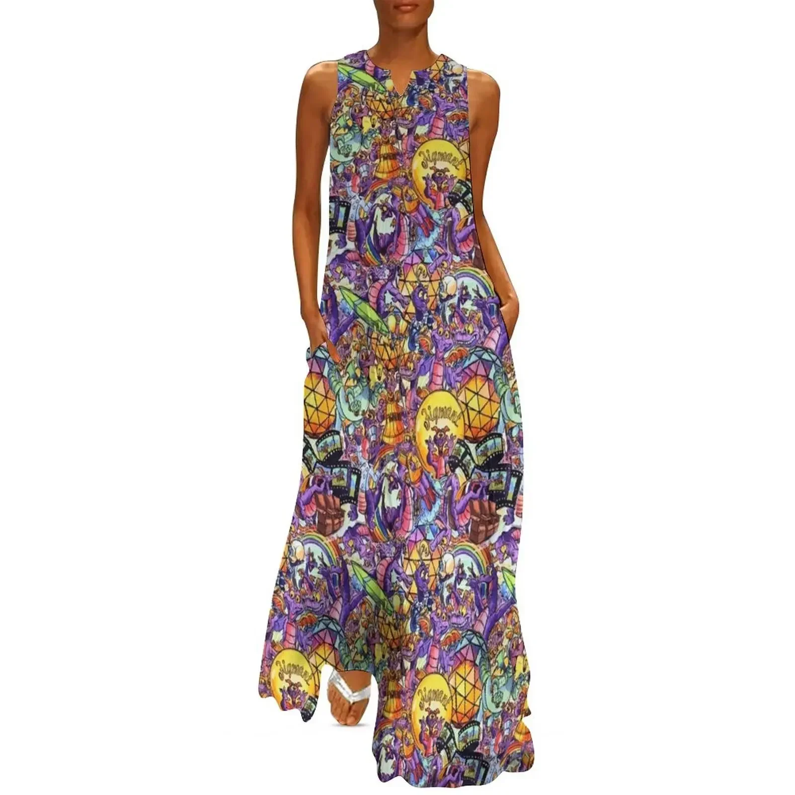 

THE ORIGINAL Figment Collage Long Dress Dress vintage Dress