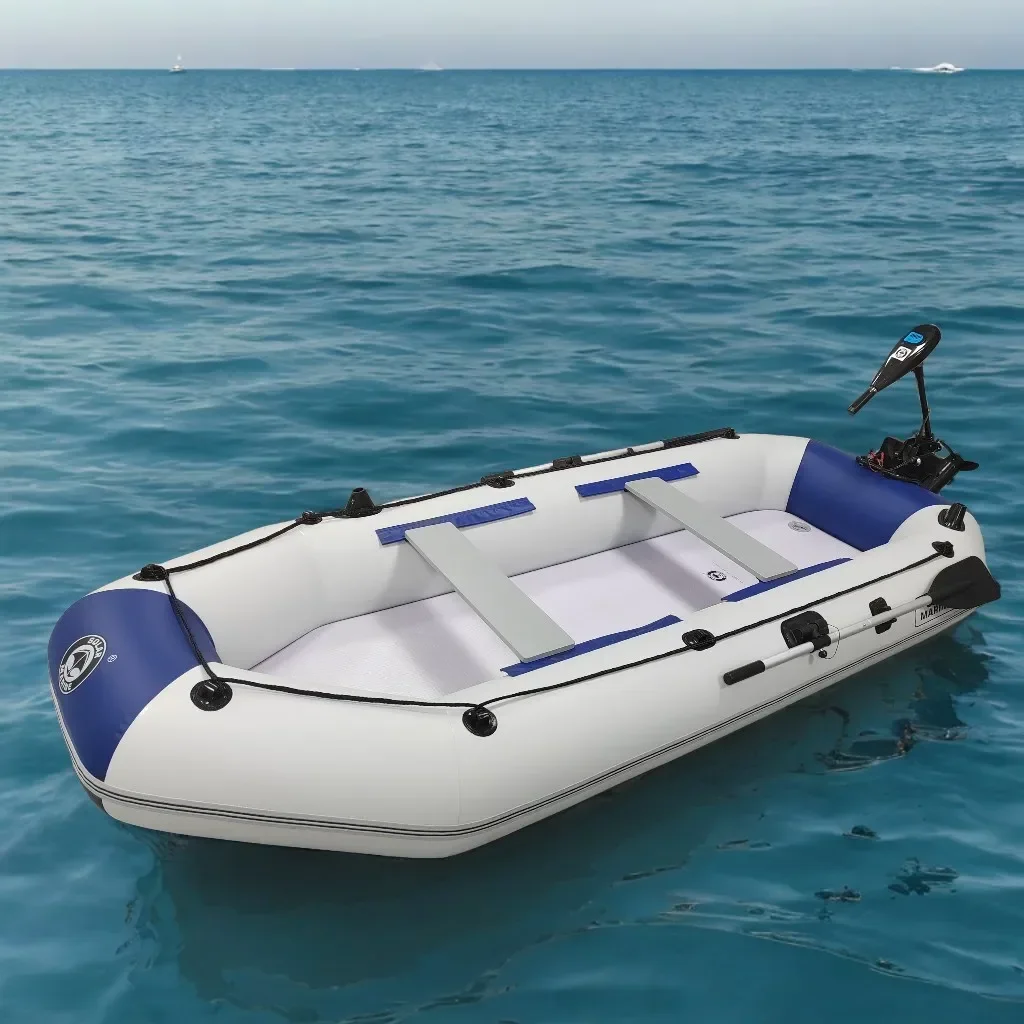 

8.8FT PVC Inflatable Fishing Kayak IB Dinghy Racing Boats and Kayaking 4People with Air Mat FloorOutdoor Watersport Accessories