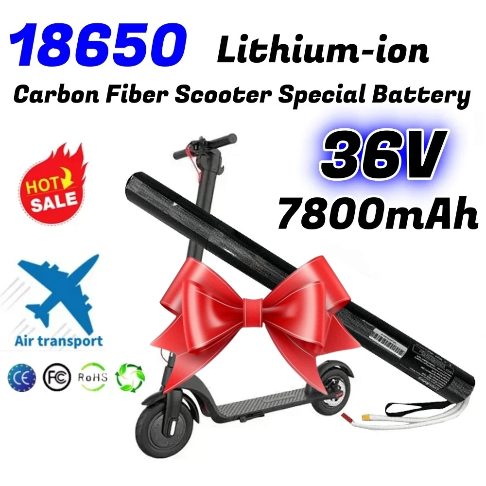 

36V 7.8Ah 18650 lithium ion carbon fiber scooter special 7800mAh battery is suitable for Scooter accessories