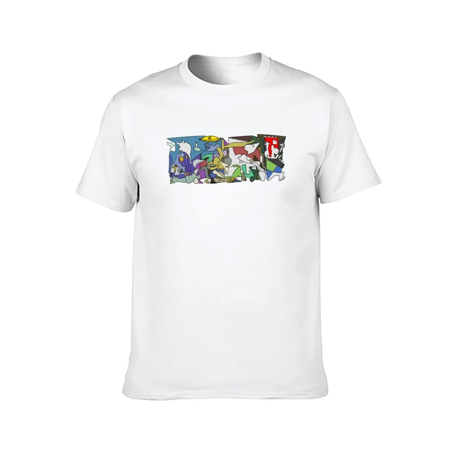 Guernica Painting Drawing T-Shirt t shirts for man pack cotton graphic t shirts for man