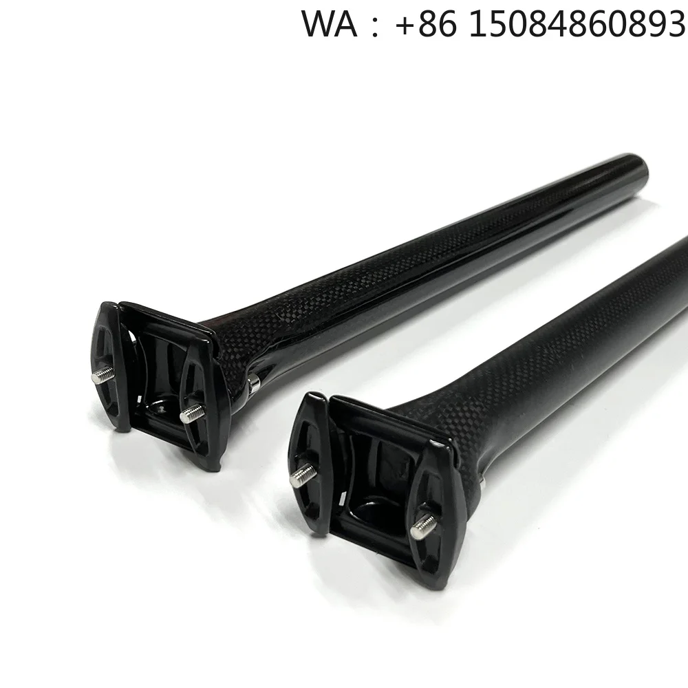 Tija de sillín ultraligera de fibra de carbono para MTB con suspensión amortiguadora, tija de sillín para bicicleta de carretera, longitud personalizada, pieza de repuesto para ciclismo