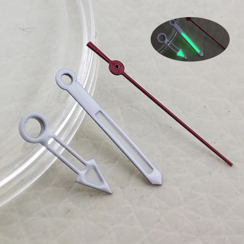 

Watch accessories with red and white hands and green night light suitable for Japanese NH35/36/4R/7S mechanical movements