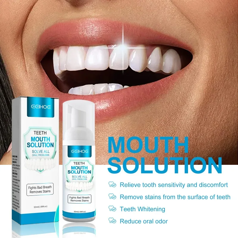 

Teeth Whitening Mousse Toothpaste Remove Against Dental Caries Plaque Dirt Serum Fresh Breath Oral Hygiene Dental Tooth