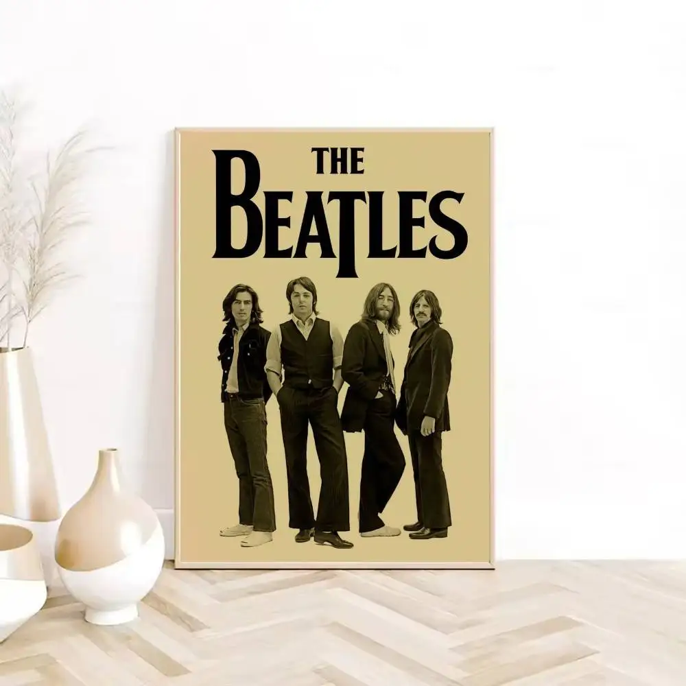 1 قطعة الفرقة B-Beatles ملصق رائع HD لزجة الجدار مقاوم للماء غرفة المعيشة المنزلي غرفة نوم النوم بار الديكور الجمالي