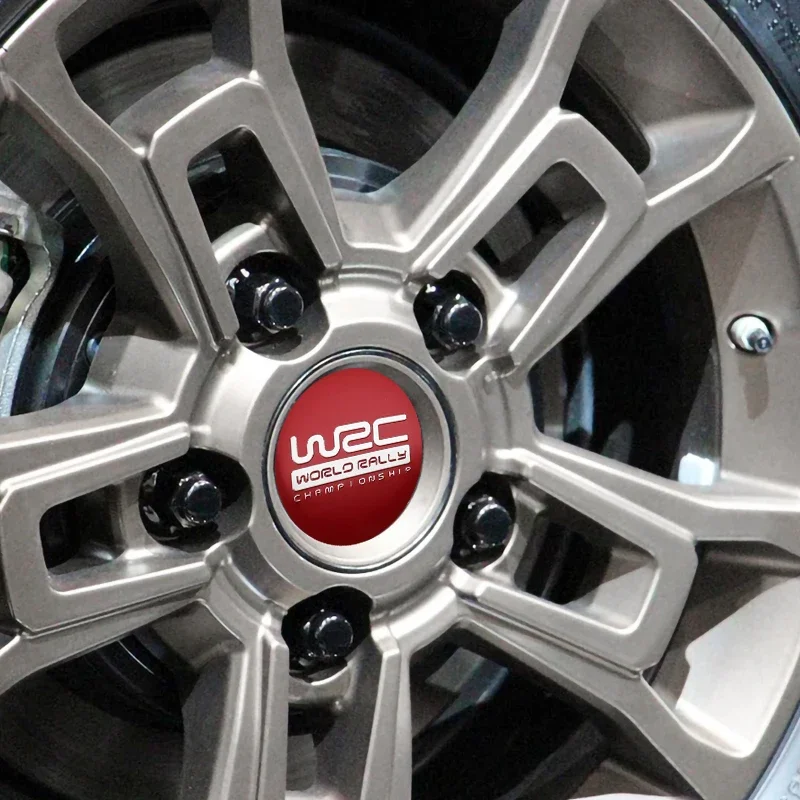 4 قطعة 56 + 60 مللي متر عجلة تصفيف السيارة مركز محور بطولة العالم للرالي ملصق اكسسوارات السيارات #5