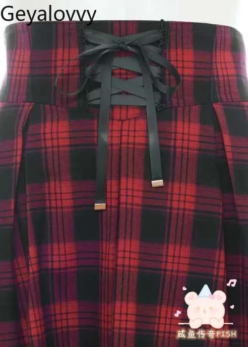 

Japanese Style SC Autumn New Irregular Bow Short Skirt Gothic Lolita Sweet Cute High Waist Slimming Mini Skirts for Girls